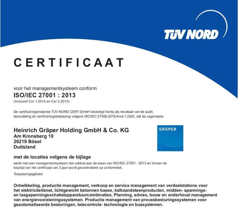 Certificaat ISO27001 2022 2025